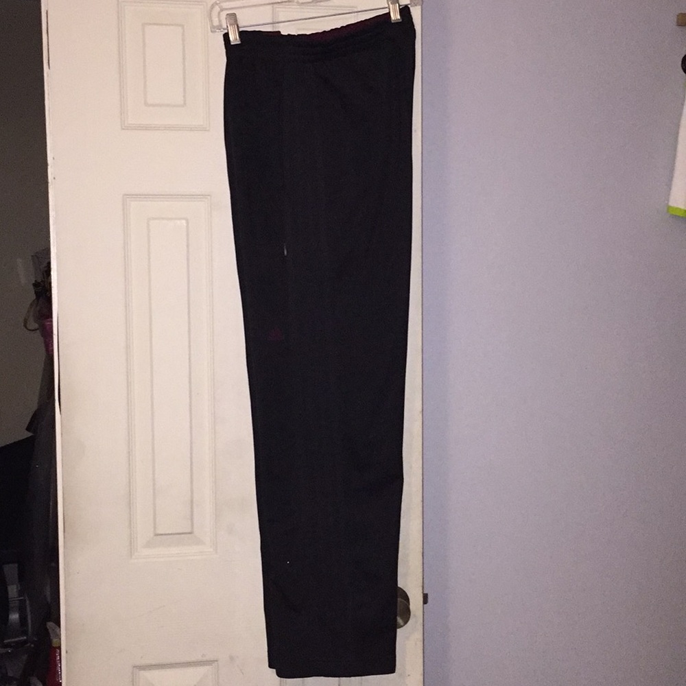 Adidas Black Pants with Black Stripes